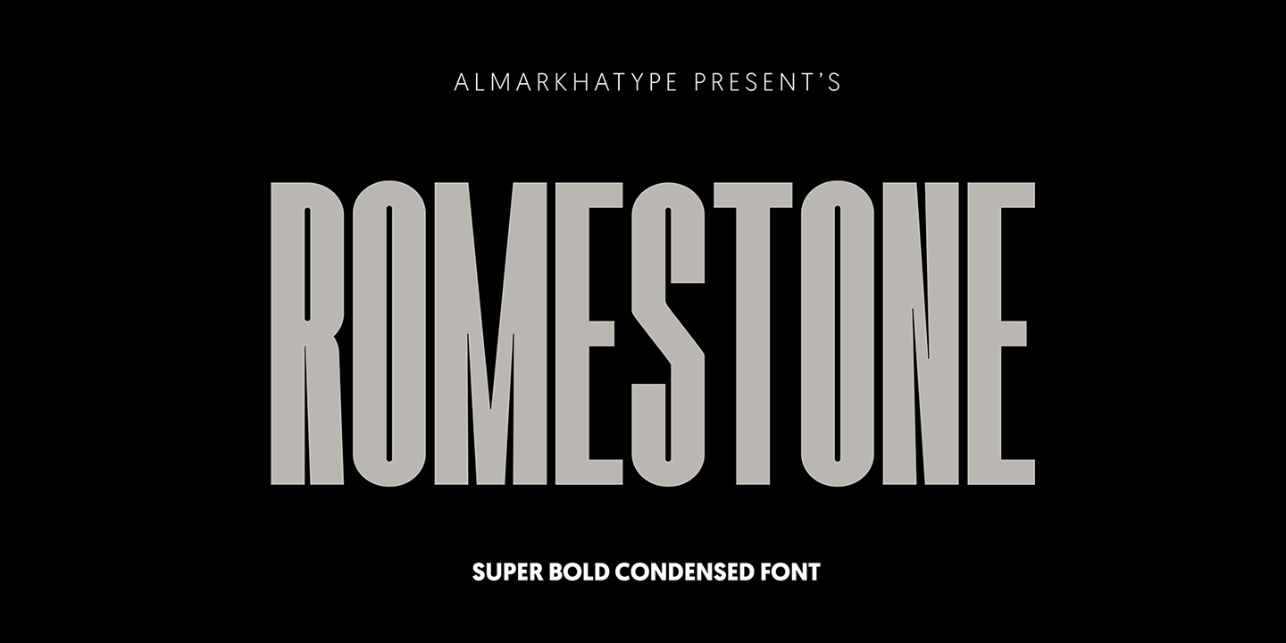 Beispiel einer Romestone Regular-Schriftart